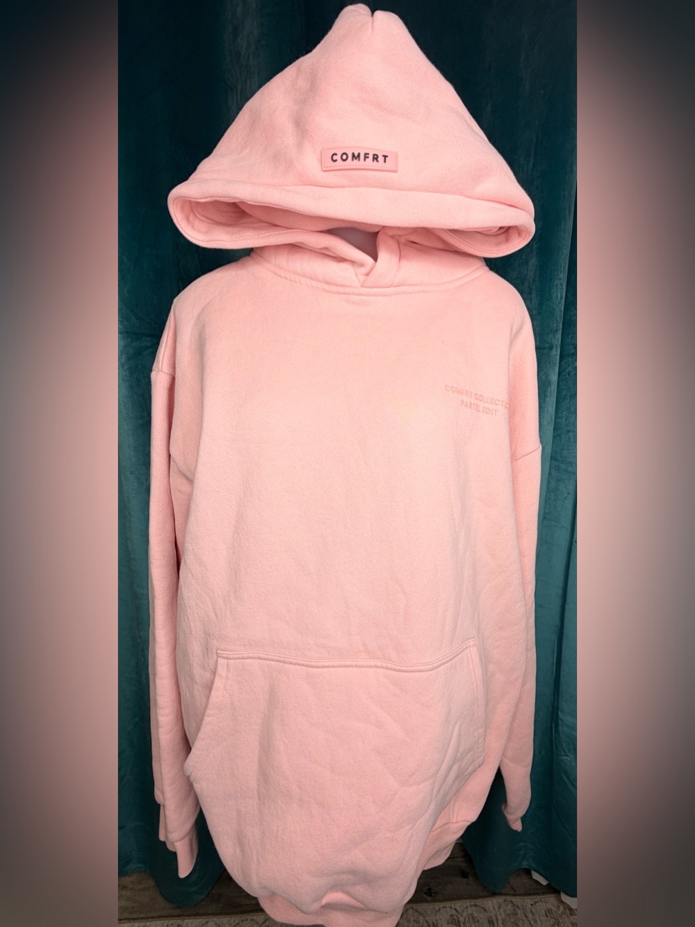 COMFRT Women's Pastel Edition Pink Crewneck Hoodie Sweater